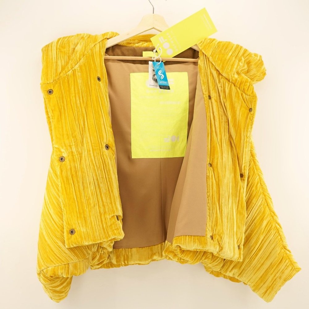 Anthropologie OOF Saffron Velvet Puffer Jacket - Picture 15 of 15